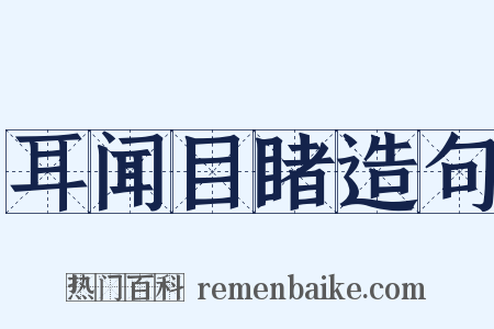 耳闻目睹造句是什么意思的图片